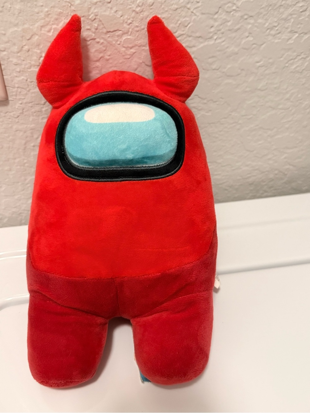tokidoki Red Plush Among Us Devil Figure with Blue Visor